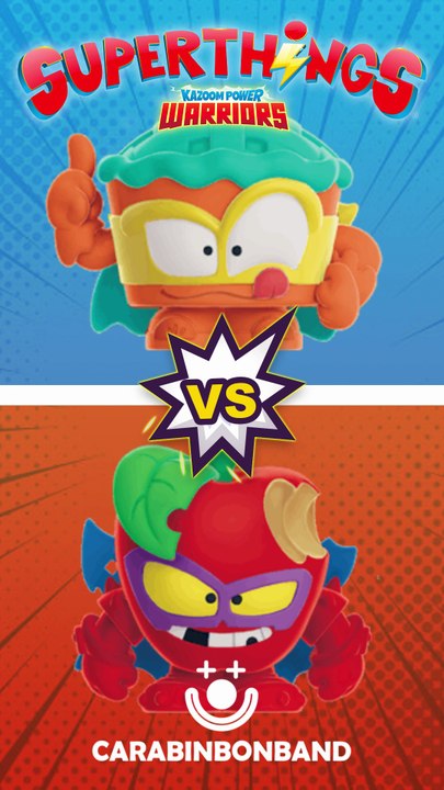 ⚡#superthings #kazoompowerwarriors SWEETPETITE Vs RED MUNCH - By CARA BIN BON BAND 🤡