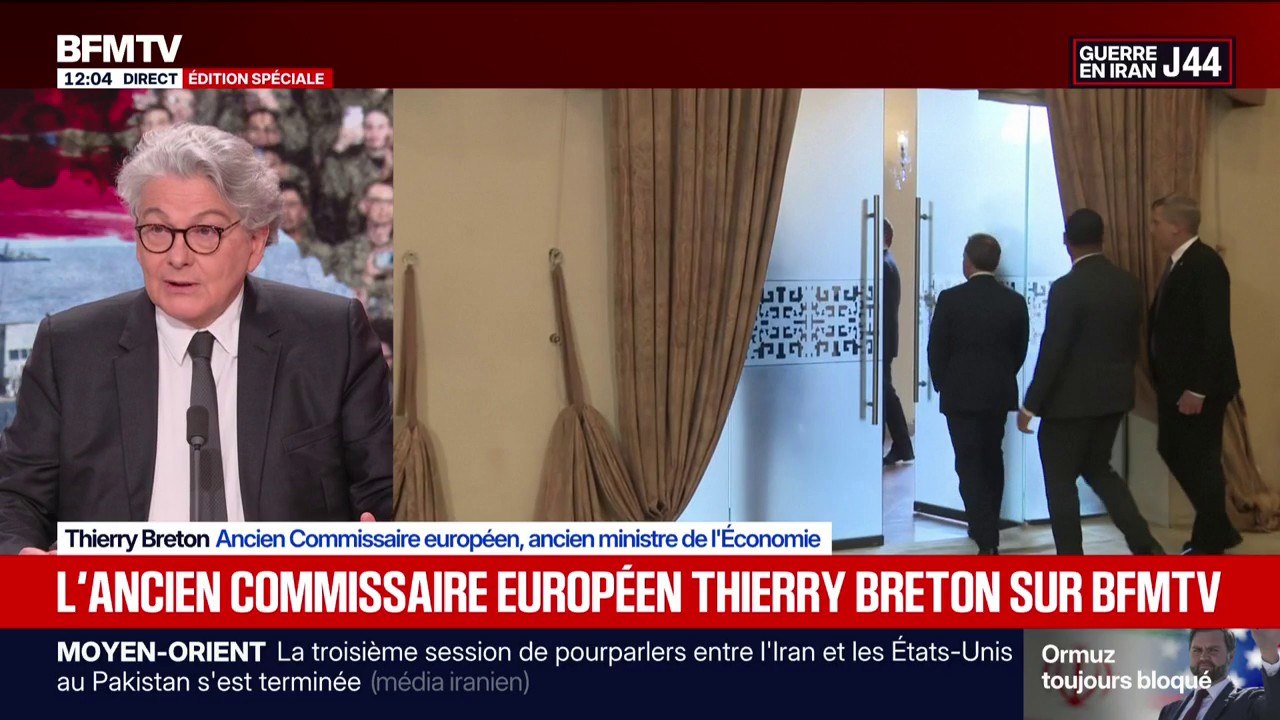 Négociations entre les États-Unis et l'Iran: "J.D. Vance rentre à la maison en ayant échoué", affirme Thierry Breton