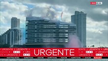 Demolición controlada de hotel en Miami