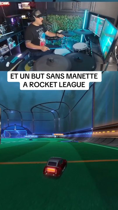 Un but sur rocket league avec une batterie 😅😱