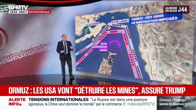 Blocage du détroit d'Ormuz: Donald Trump assure que les États-Unis vont détruire les mines