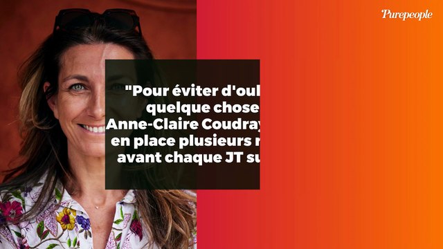 Pour éviter d'oublier quelque chose , Anne-Claire Coudray a mis en place plusieurs rituels avant chaque JT sur TF1