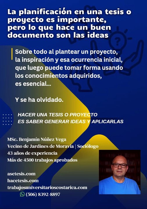 Ideas en tesis y proyectos