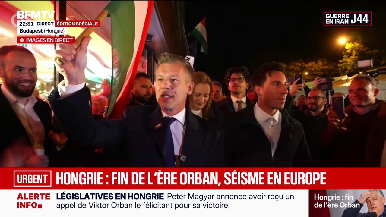 Législatives en Hongrie: Peter Magyar célèbre sa victoire dans les rues de Budapest