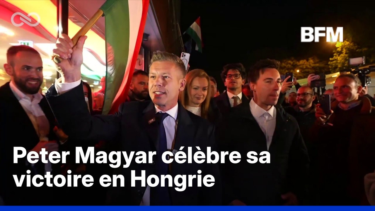 Législatives en Hongrie: Peter Magyar célèbre sa victoire face à Viktor Orban