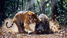 Tiger vs Wild Boar Clash