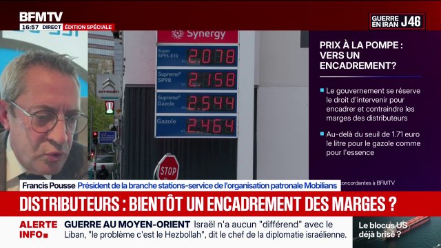 Encadrement du carburant: Il n'y aura quasiment aucun avantage pour le consommateur , explique Francis Pousse, président de la branche stations-service de l'organisation patronale Mobilians
