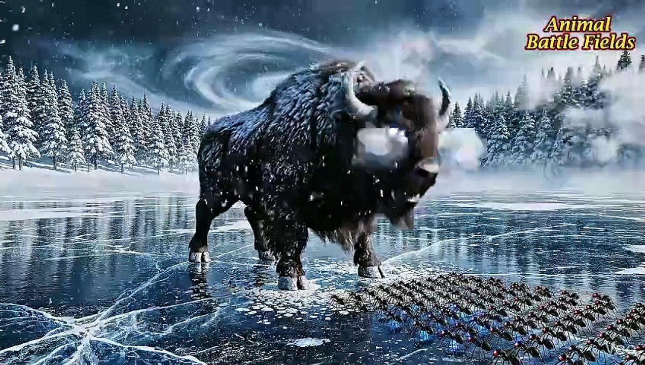 Bison VS Ants Fight Movie seen