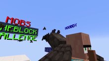 Mobs One Block Battle in Minecraft..