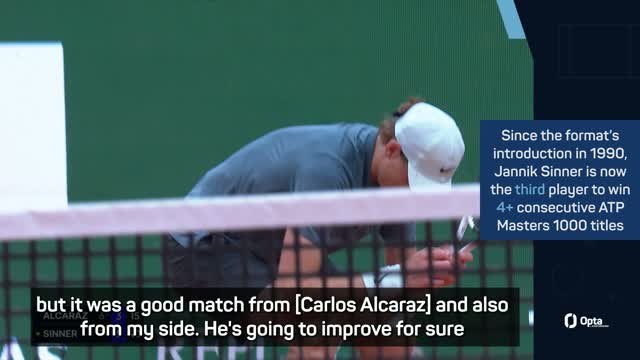 Sinner ready for Alcaraz to come back stronger after Monte-Carlos loss