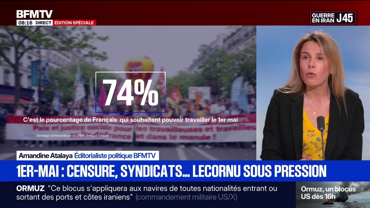 Travail le 1er-Mai: huit syndicats demandent à Lecornu de "respecter la démocratie sociale et politique", le gouvernement promet de ne pas "passer en force"