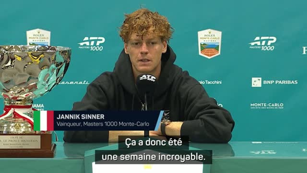 Monte-Carlo - Sinner aux anges après avoir vécu "une semaine incroyable"