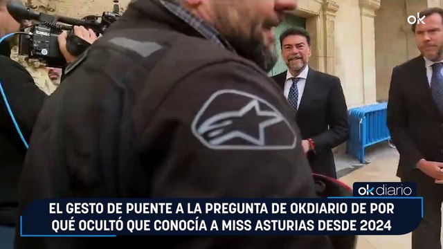 El gesto de Puente a la pregunta de OKDIARIO de por qué ocultó que conocía a Miss Asturias desde 2024