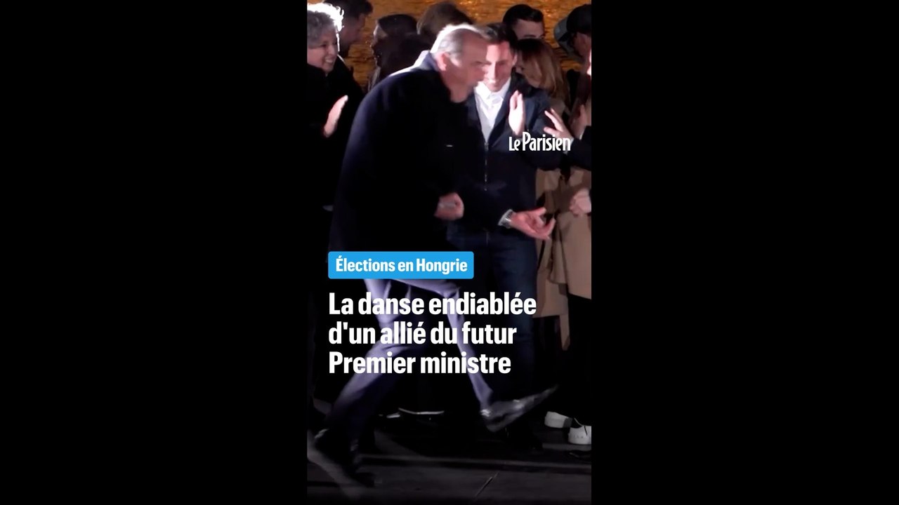 Hongrie : la danse de la victoire d'un allié du futur Premier ministre