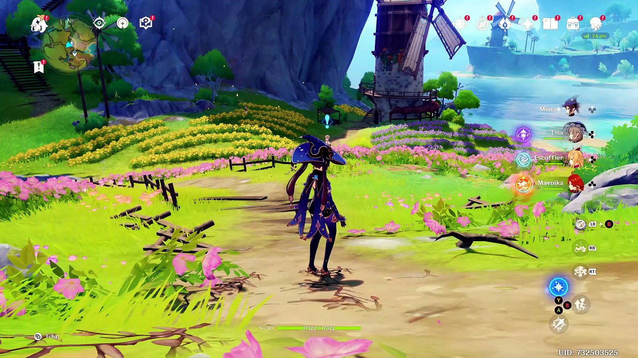 Genshin Impact Pic Vent Repos Le sanglier s'arrêtant pour les fleurs