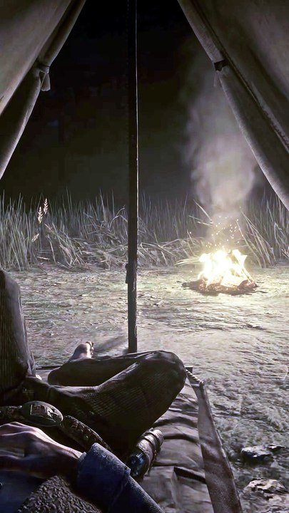 RDR2 NIGHT TENT VIBES ARE TOO REAL 🌙🔥 COZIEST GAMING MOMENT #Shorts