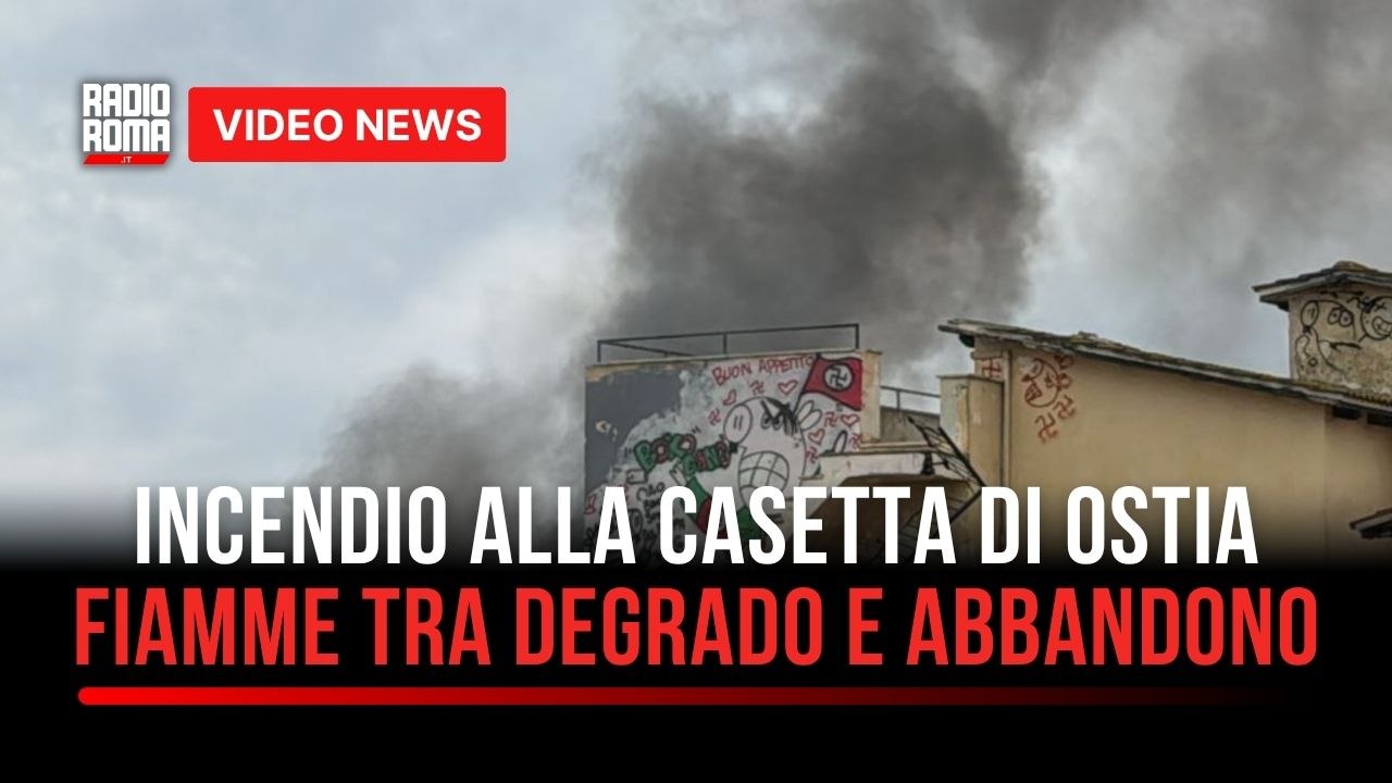 Ostia, incendio nell’ex stabilimento La Casetta fiamme tra degrado e abbandono