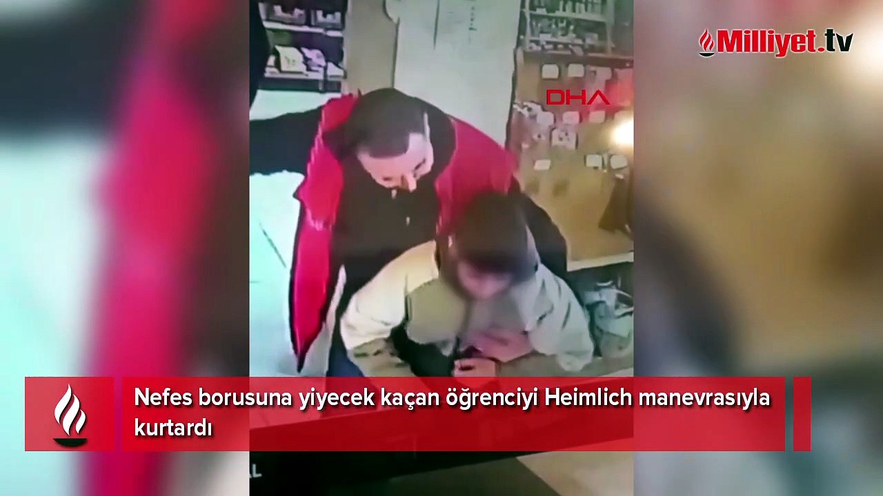 Nefes borusuna yiyecek kaçan öğrenciyi Heimlich manevrasıyla kurtardı