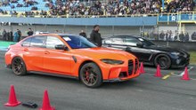BMW M3 G80 with Custom Exhaust - Drag Racing & Launching HARD!