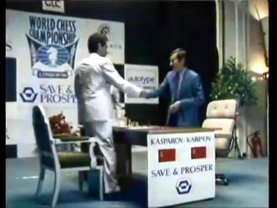 Chess - Kasparov - Karpov - Thames News 1986