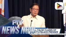 PBBM debunks all false claims of his health in today's Palace presser