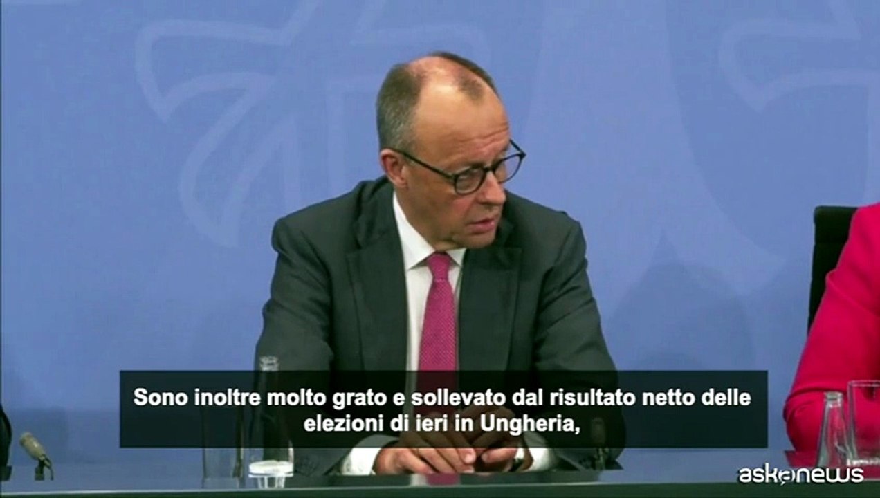Merz: sollevato dal voto in Ungheria, "resilienti a propaganda russa"