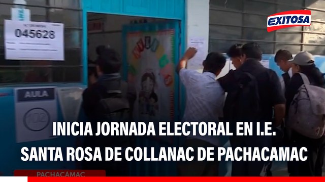 I.E. Santa Rosa de Collanac abrió sus puertas a los electores con demoras