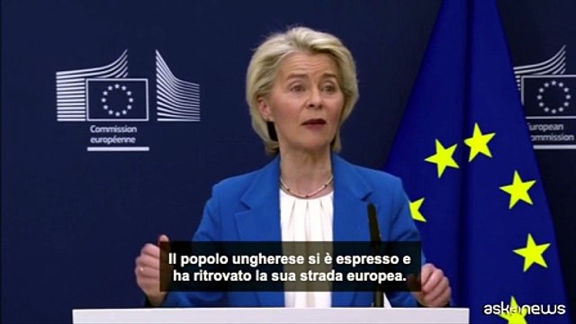 Ue, Von der Leyen: Oggi l'Europa è ungherese