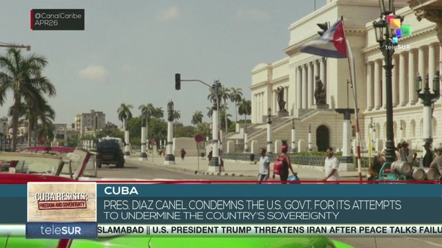 Pres. Díaz-Canel condemns the US govt. for its attempts to undermine the country's sovereignty