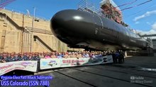 Inside the Dry Dock Massive Nuclear Submarine Launch U.S. Navy Virginia-Class