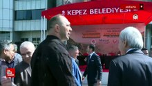 Kepez Belediyespor'a transfer olan başpehlivan Ali Gürbüz için imza töreni düzenlendi