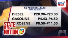 Rollback sa petrolyo bukas, maliit kumpara sa iminahal | SONA