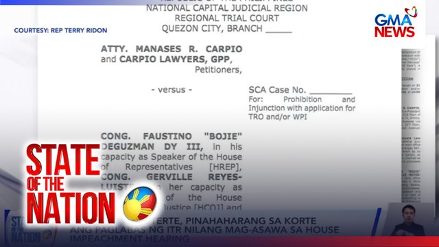 Mister ni VP Duterte, pinahaharang sa SC ang paglabas ng ITR nilang mag-asawa | SONA