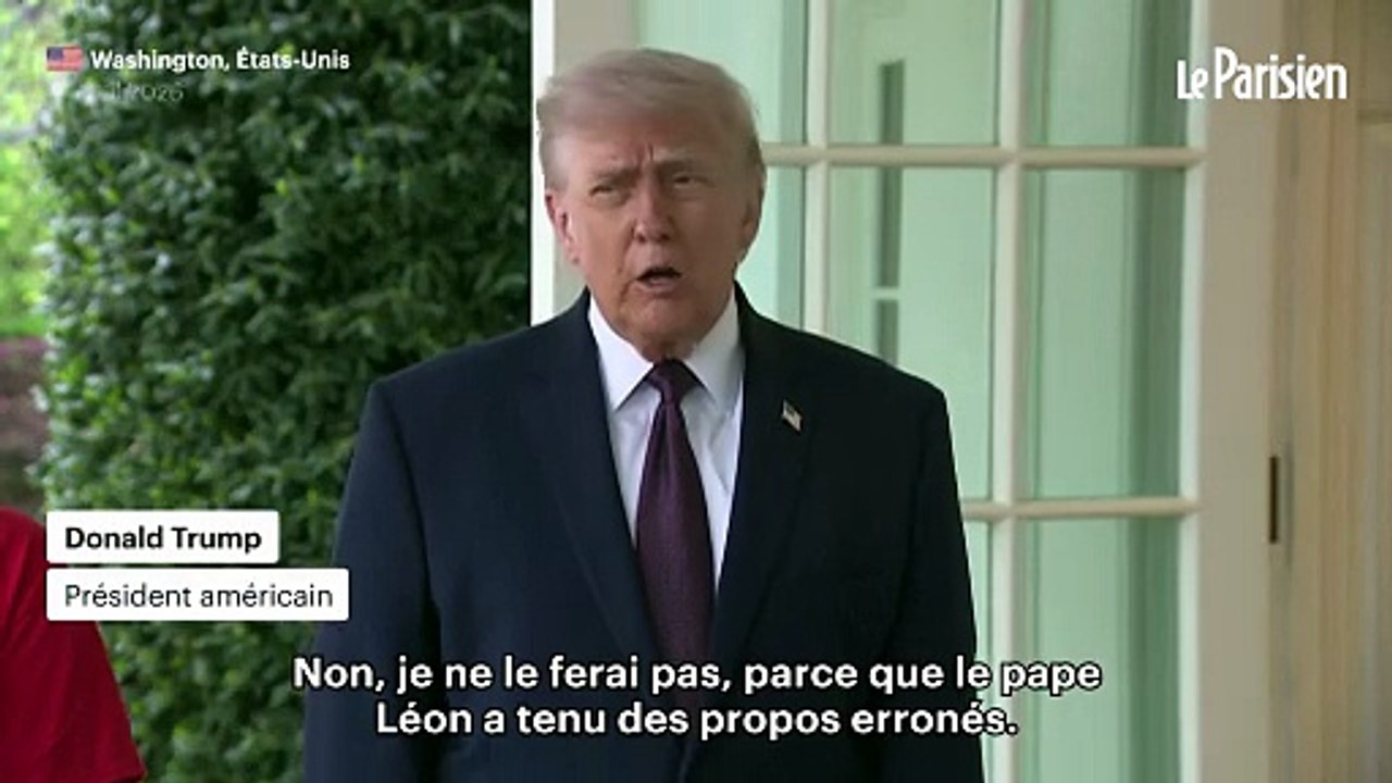 Trump dit qu'il ne s'excusera pas auprès du pape, qu'il qualifie de « très faible »