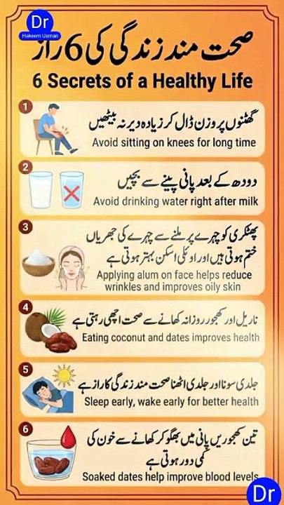 6 Simple Health Habits for a Better Life | Urdu Short | Dr.Hakeem Usman