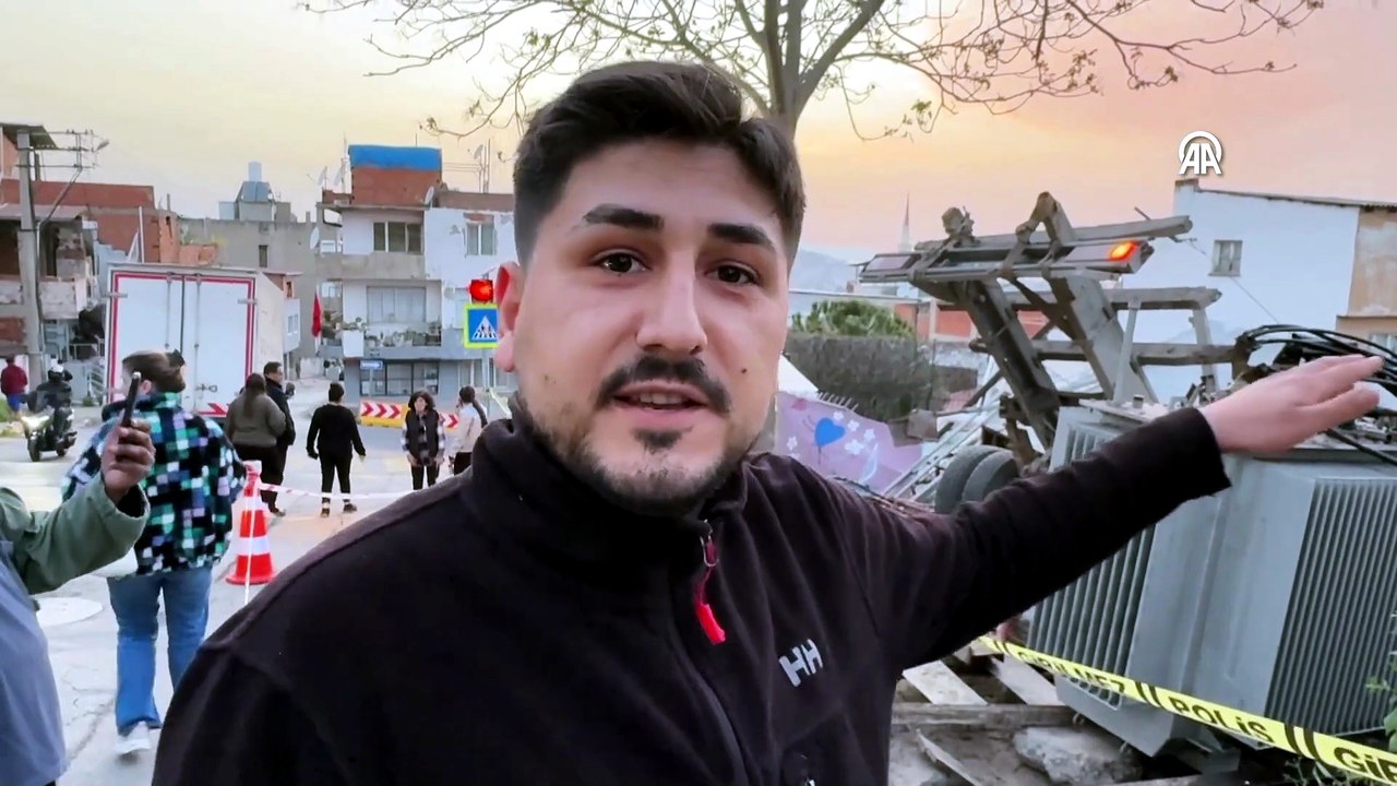 İzmir'de freni patlayan kamyon okul bahçesine devrildi: Sürücü yaralandı