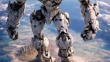 Giant Mech Walking Above Earth | Cinematic AI Video