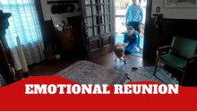 Christina Koch reunites with her dog after Artemis II mission