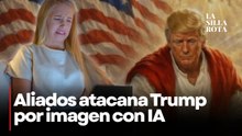 Donald Trump recibe críticas de aliados por imagen como Jesús