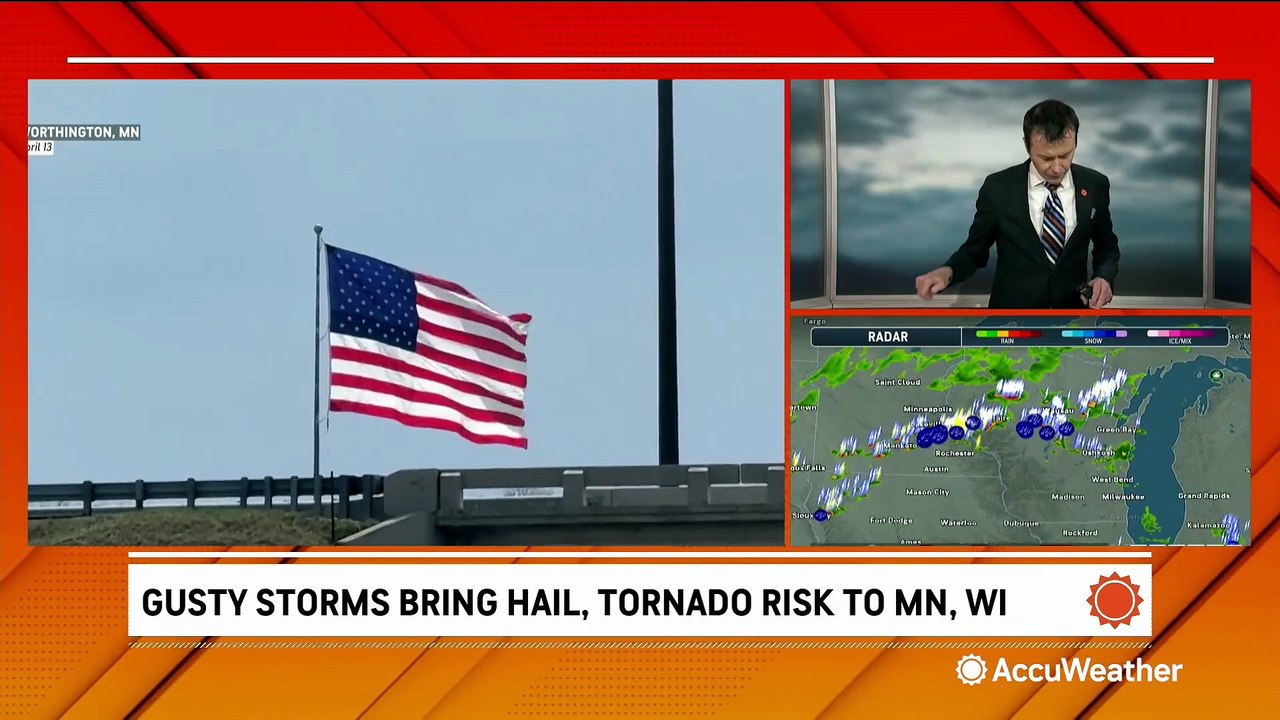 Severe storms drop hail in the Upper Midwest