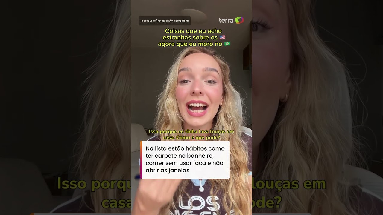 Gringa lista coisas que acha “estranhas nos Estados Unidos” após morar no Brasil #shorts