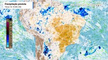 Terça-feira, 14 de abril: Precipitação, nebulosidade e ventos