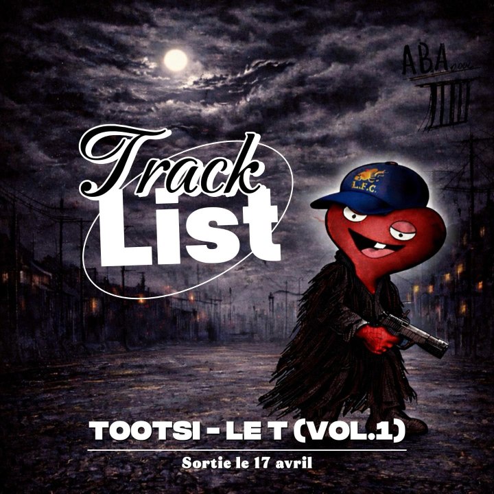 Nouveau projet « Le T (vol.1) le 17 avril 🙏Crédits :1. Jürgen Klopp (prod: @prodby6raw)2. J’dors pas (prod: @prodbydistro)3. TOKAREV TT 33 (prod: @prodbydistro)4. Time feat @blaz_en_y & @pur.offi (prod: @nausaah.prod)5. Le cœur édenté (many2)