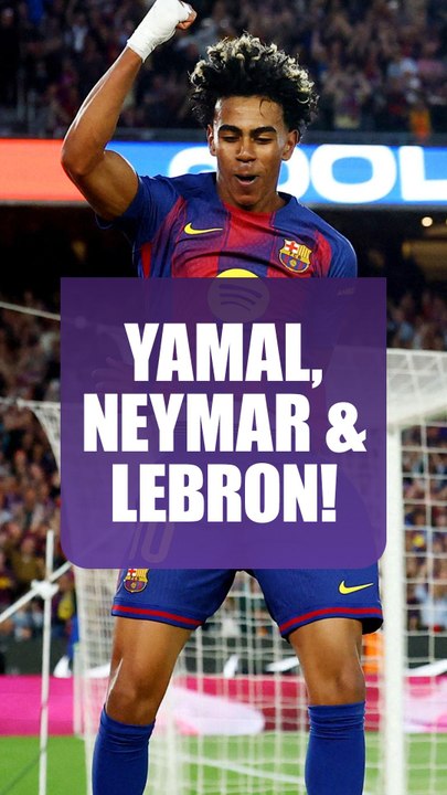 Yamal getting Remontada inspiration from the GOATS! #UCL #barcelona #football #shorts