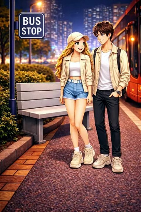 A Moment of Love at the Bus Stand "#LoveStory #RomanticScene #BusStandLove #EmotionalStory #ShortFilm"
