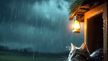 Rainy Night Cat 🌧️😻  Cozy & Emotional Cute Animal Moments