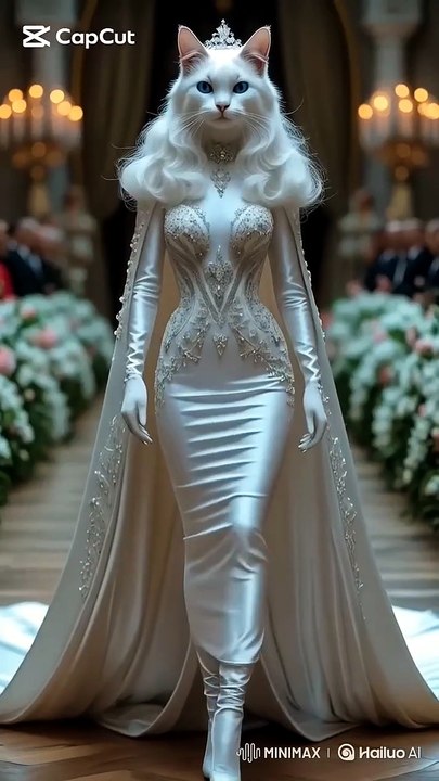 Cat Bride Enters Church 😻💒  Cute Cat Wedding Story