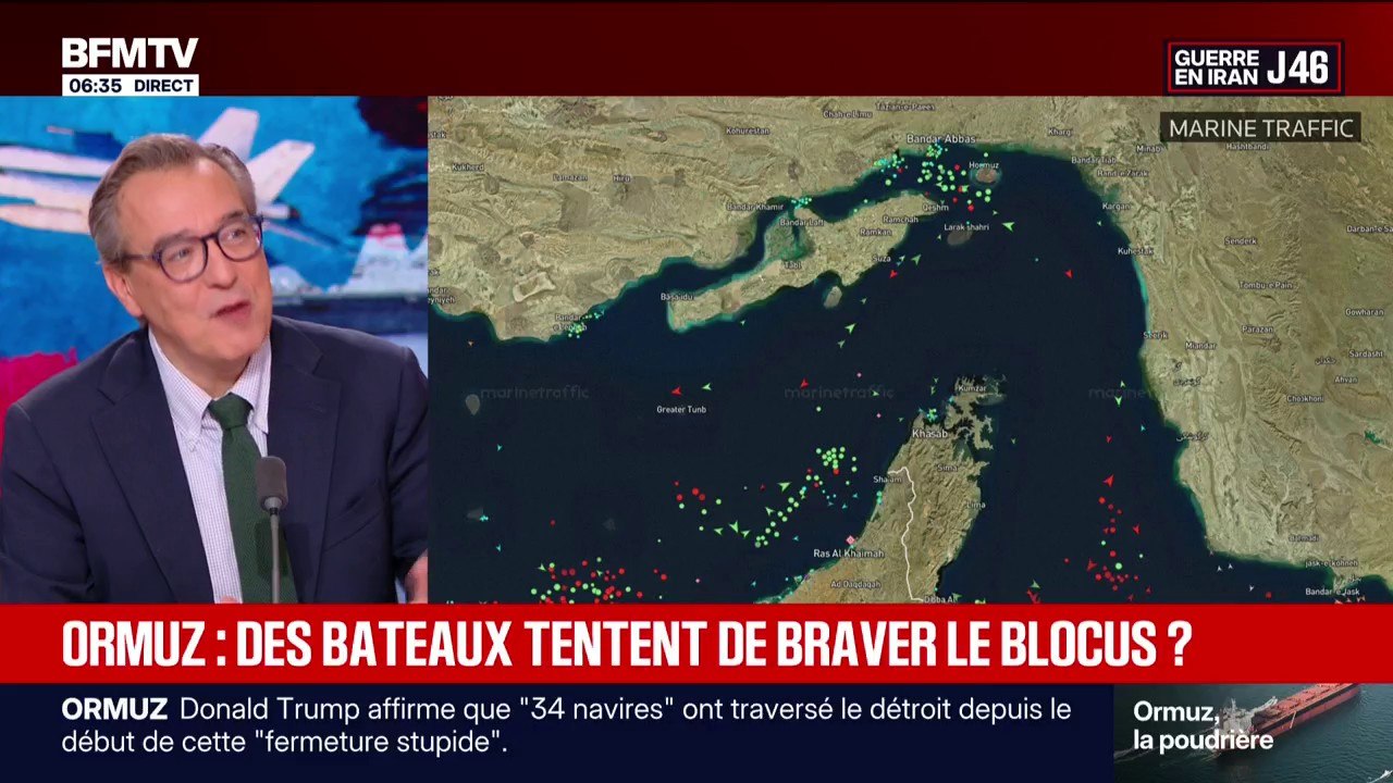 Après l'entrée en vigueur du blocus américain, des navires tentent de traverser le détroit d'Ormuz