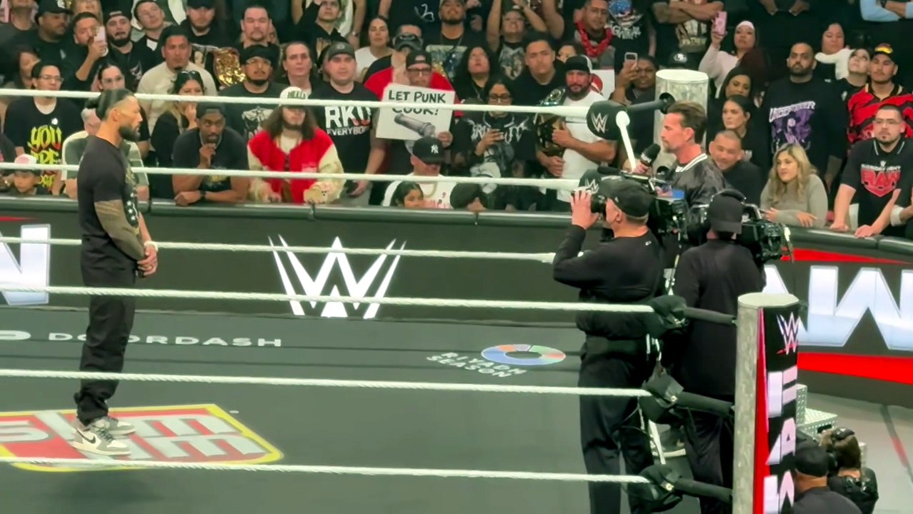 CM Punk comes face to face with Roman Reigns - WWE Raw 4/13/2026