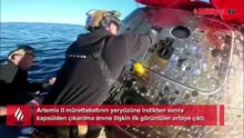 Artemis II mürettebatının yeryüzüne indikten sonra kapsülden çıkarılma anına ilişkin ilk görüntüler ortaya çıktı